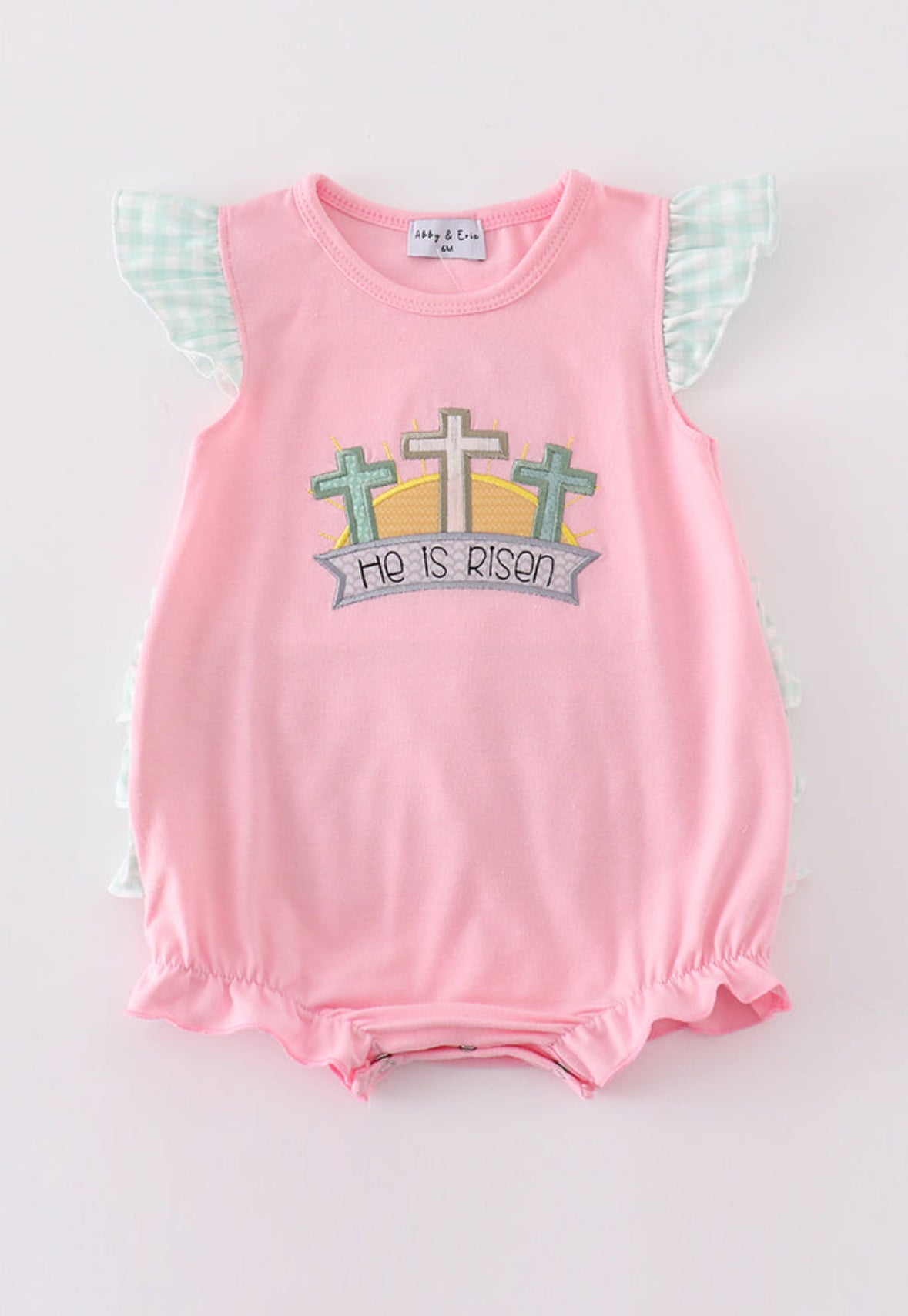 He is Risen - pink baby girl bubble