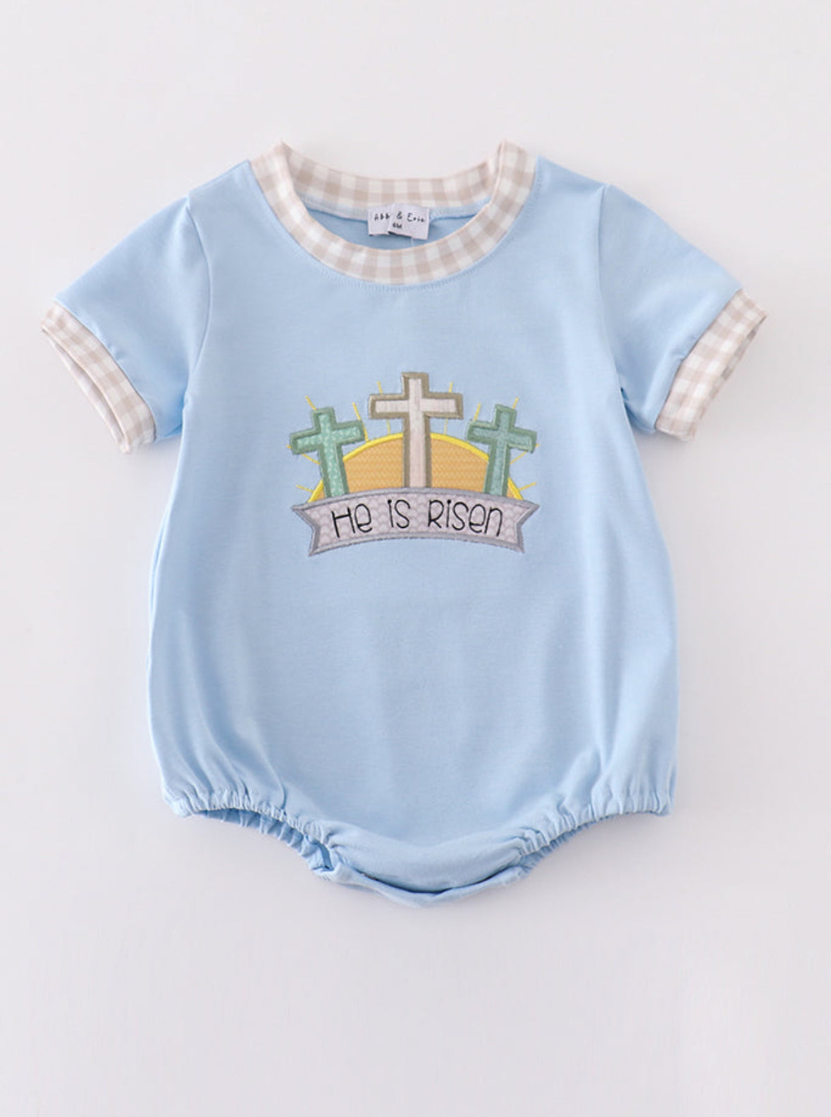 He is Risen - blue baby boy bubble